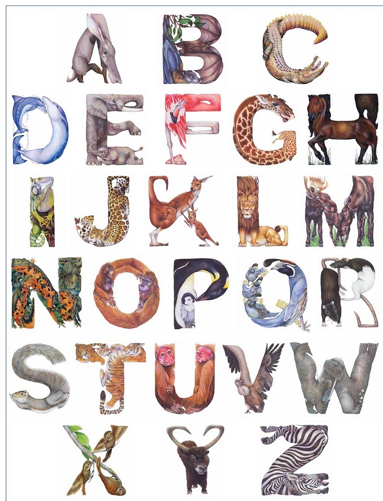 animal shaped letters printable