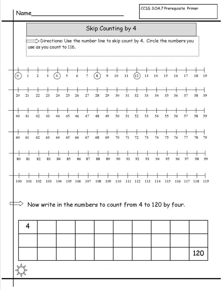 Count By 4s K5 Worksheets