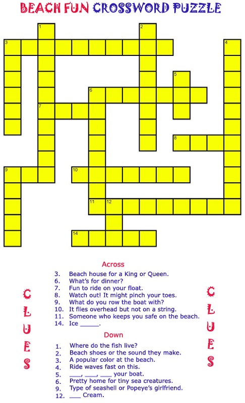 crosswords for kids fun