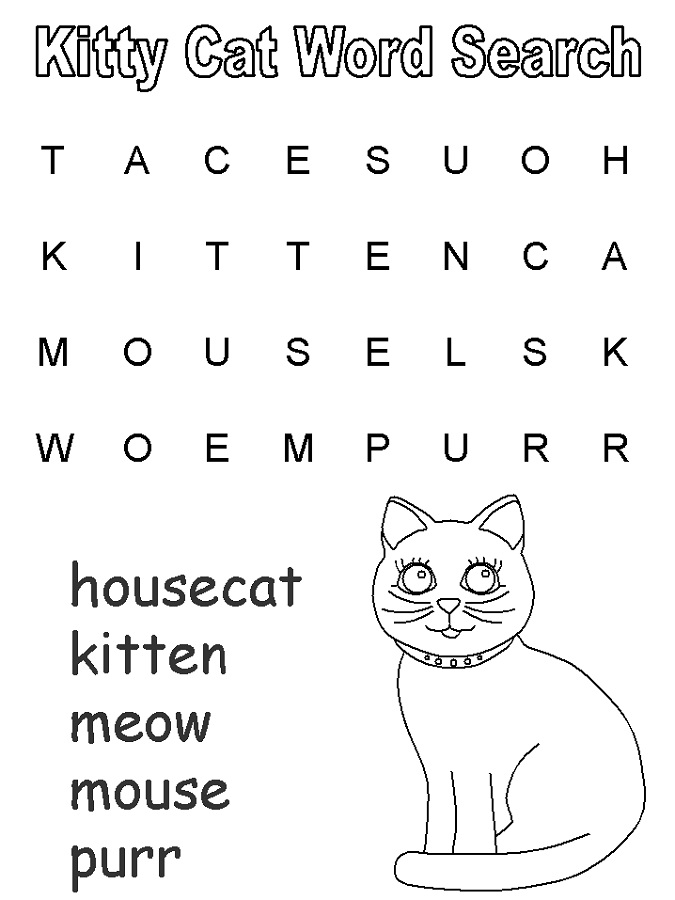easy word searches cat
