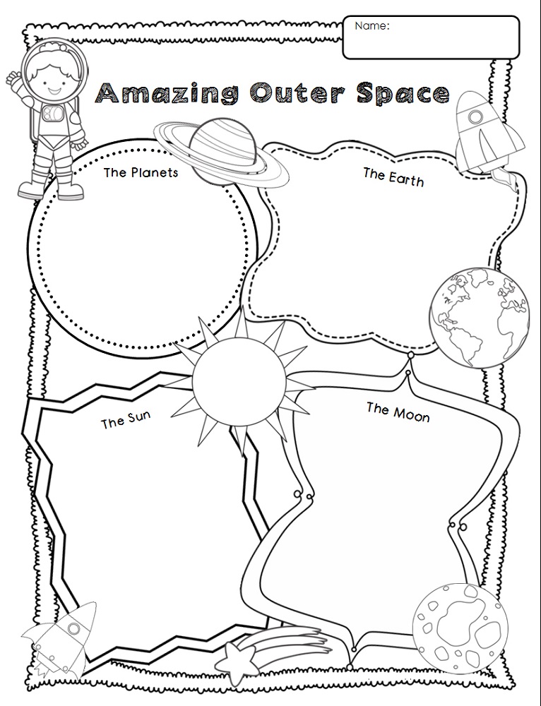 outer space worksheets for kids free