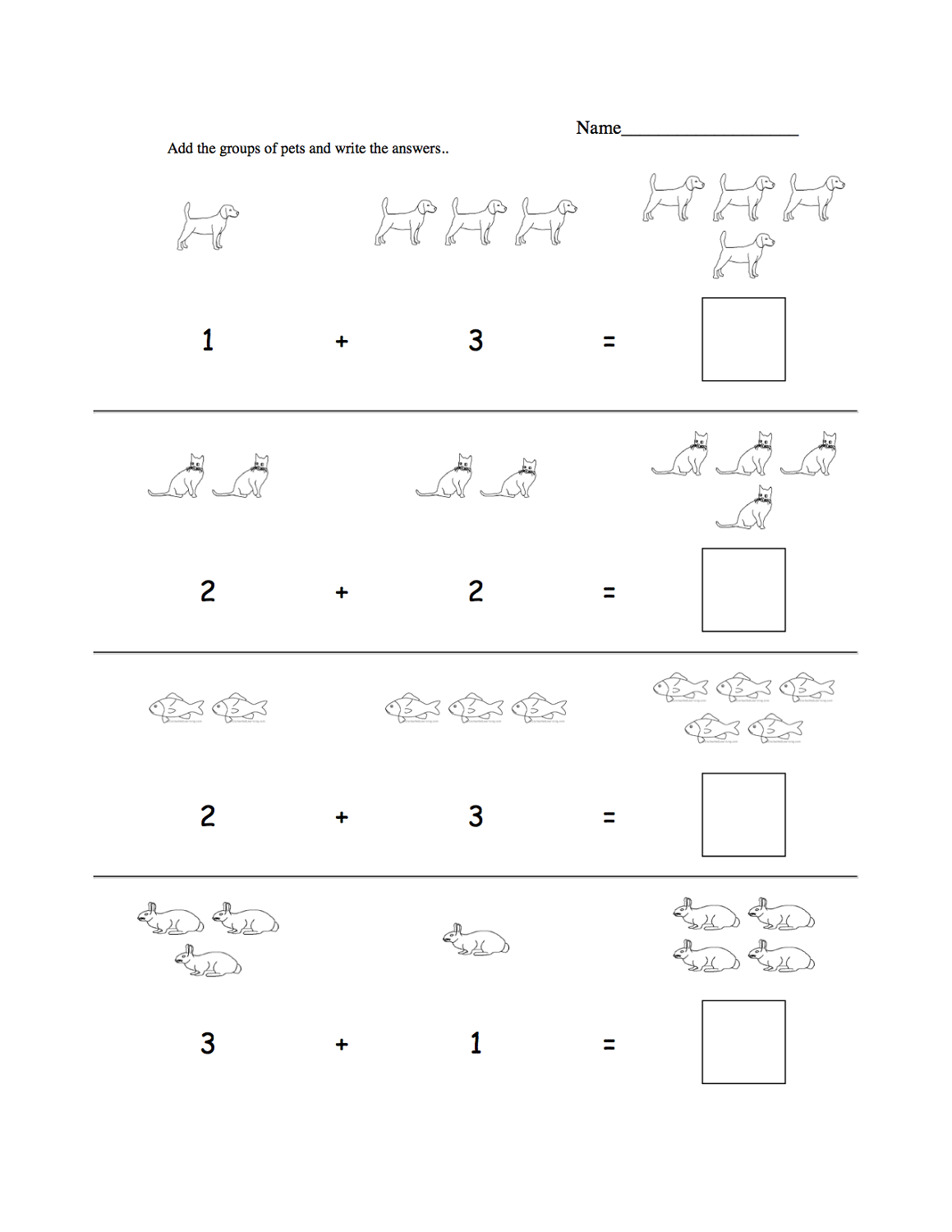 pictures of math worksheets kids