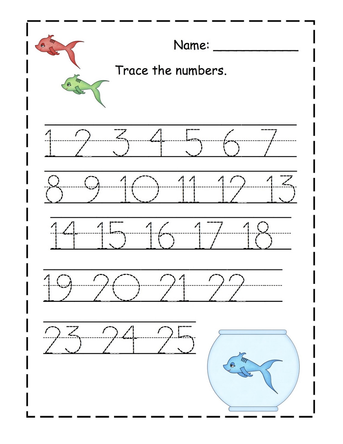 traceable numbers worksheets free