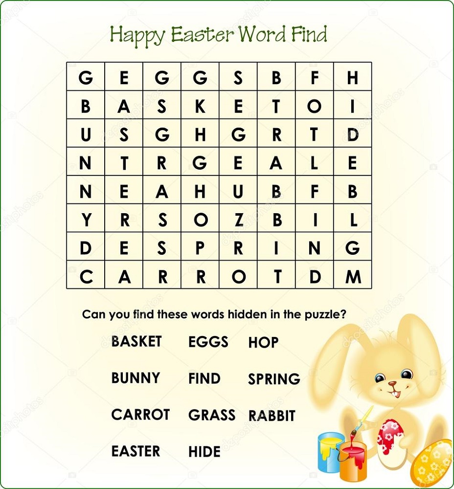 easy word search for kids to print