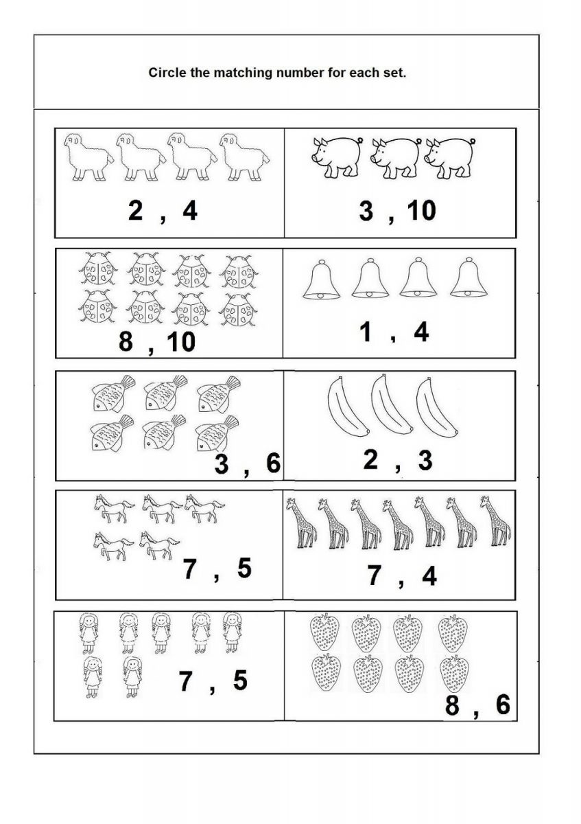 Numbers 1 10 Worksheets For Kindergarten K5 Worksheets
