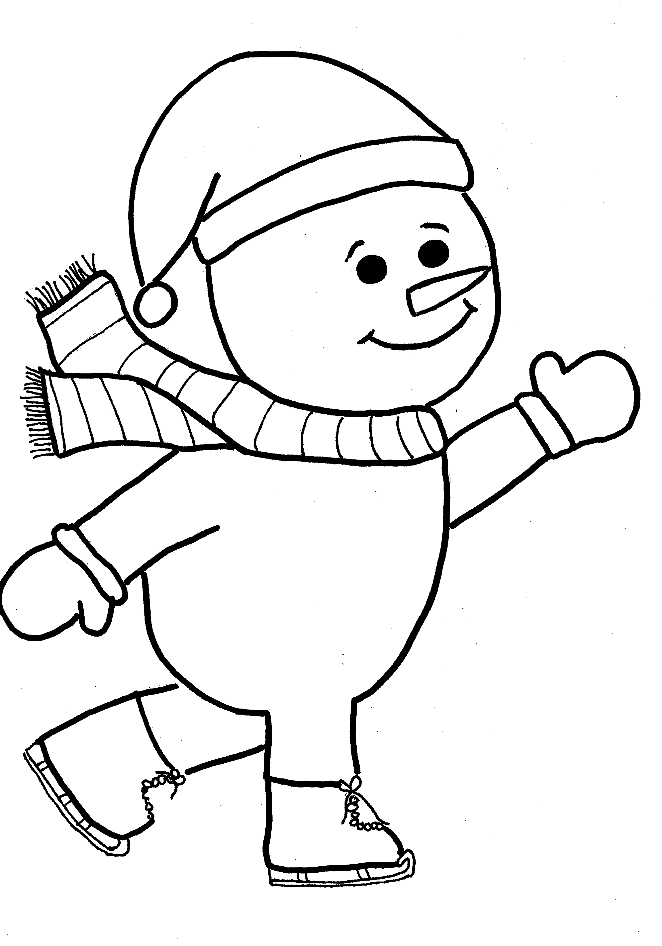 Coloring Pages to Print Snowman
