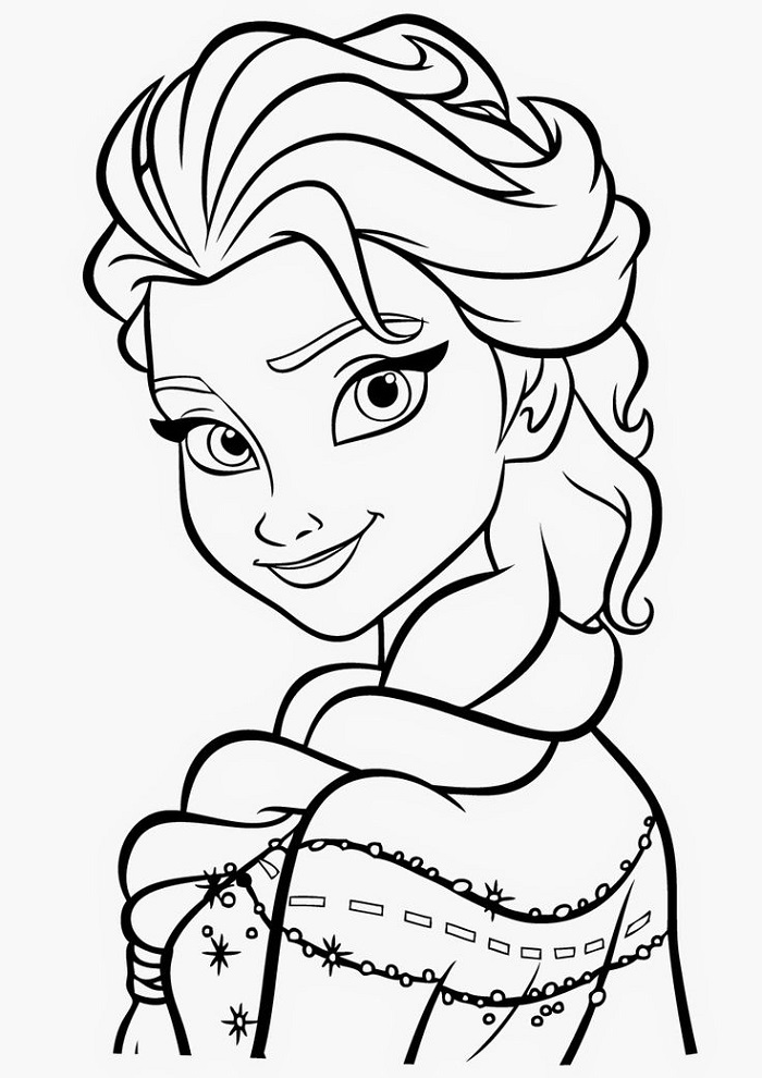Free Coloring Pages for Girls Frozen