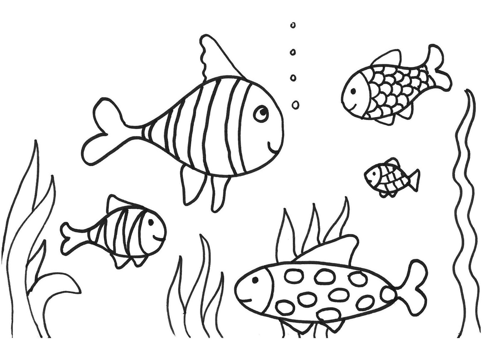 Free Coloring Pages for Toddlers Fish