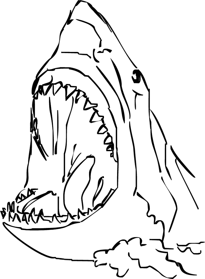 Free Coloring Pages for Toddlers Shark