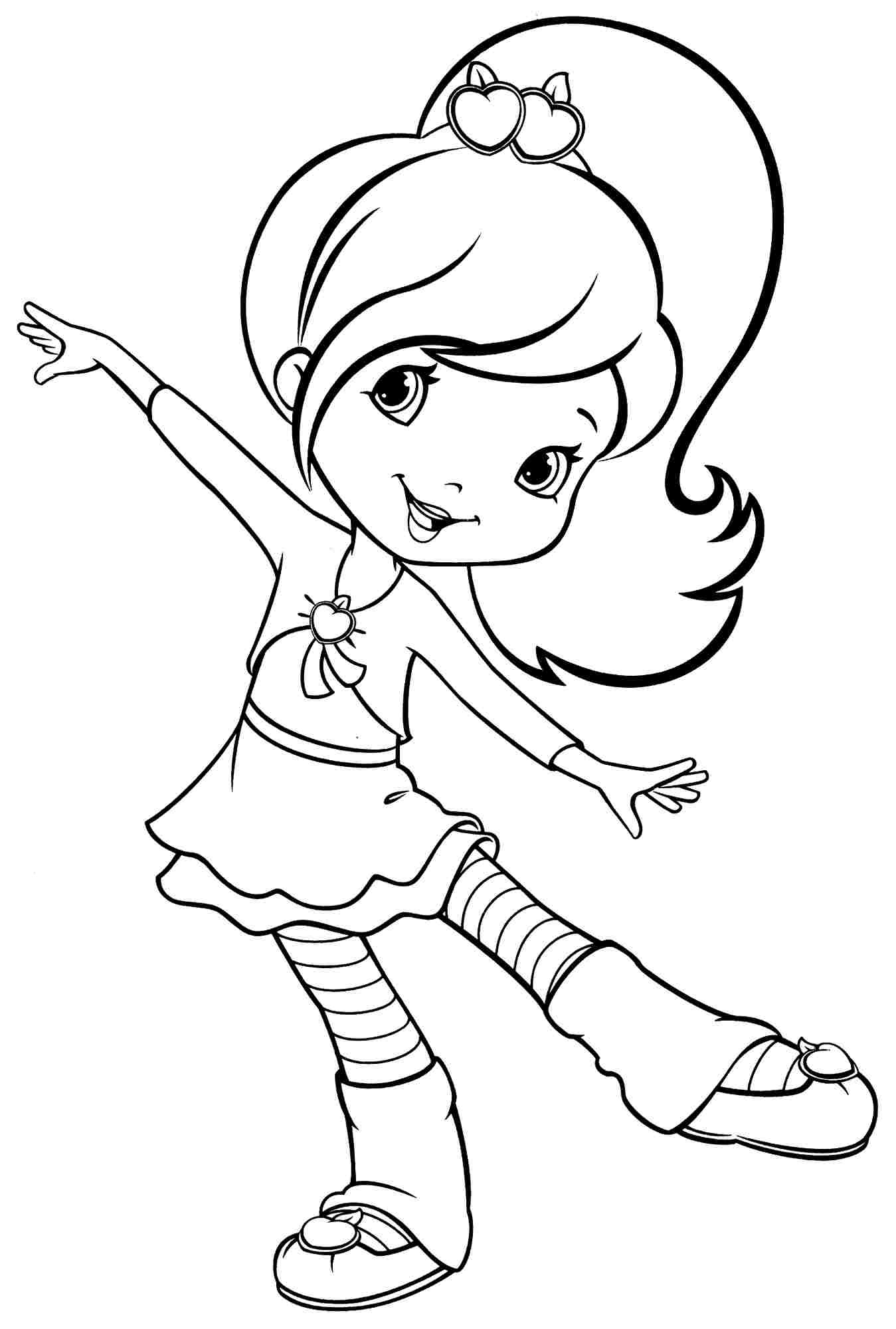Printable Coloring Pages for Girls Cartoon