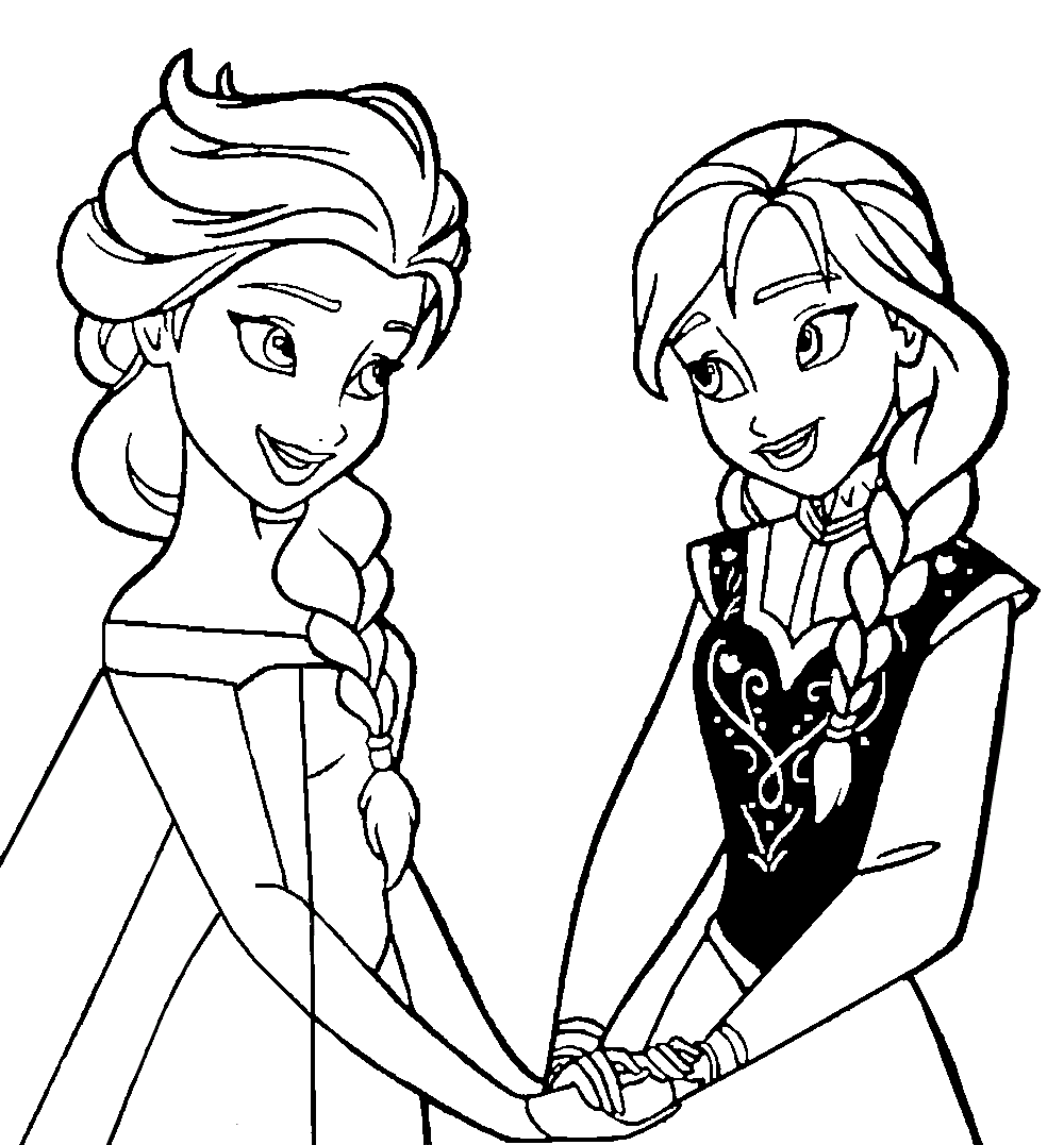Printable Coloring Pages for Girls Frozen