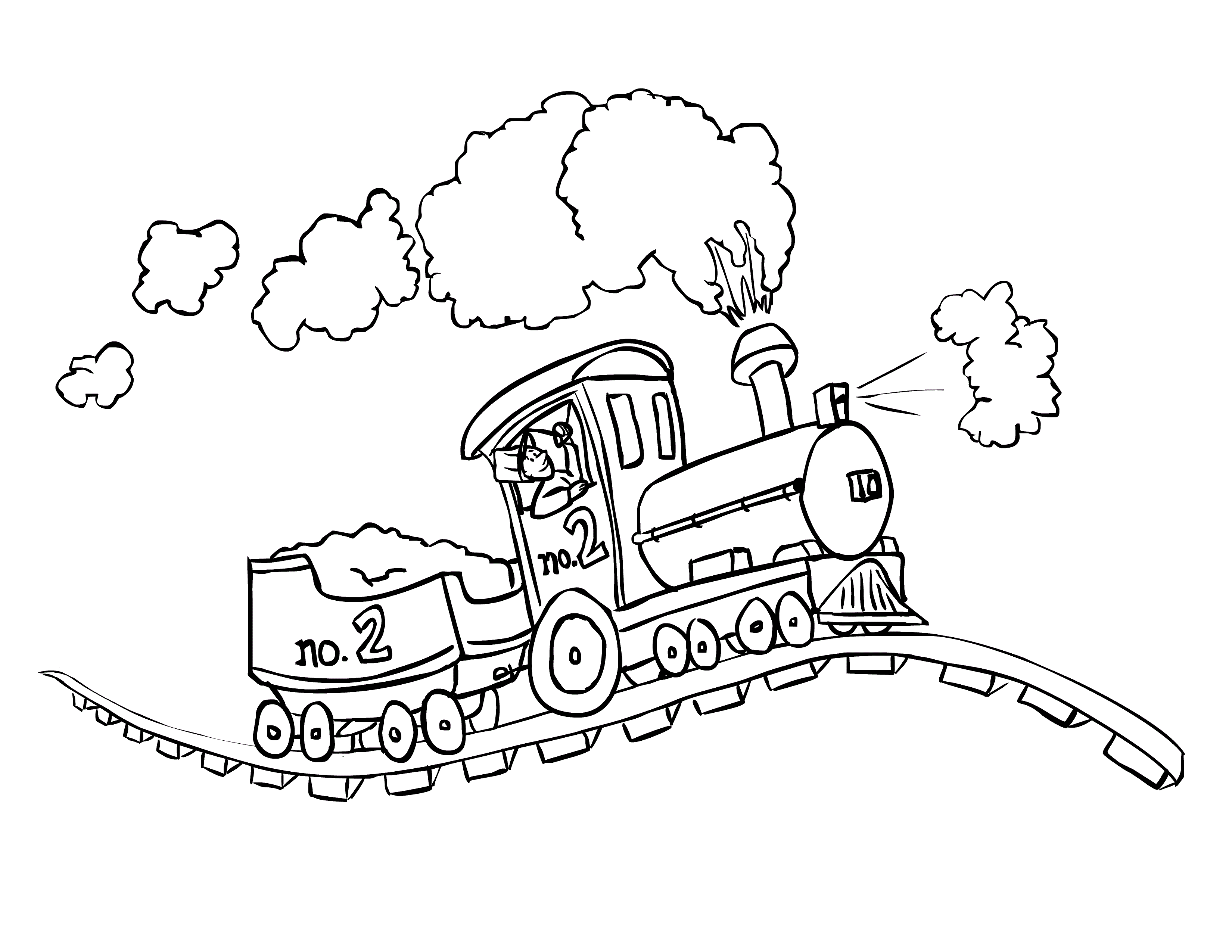 Toddler Coloring Pages Train