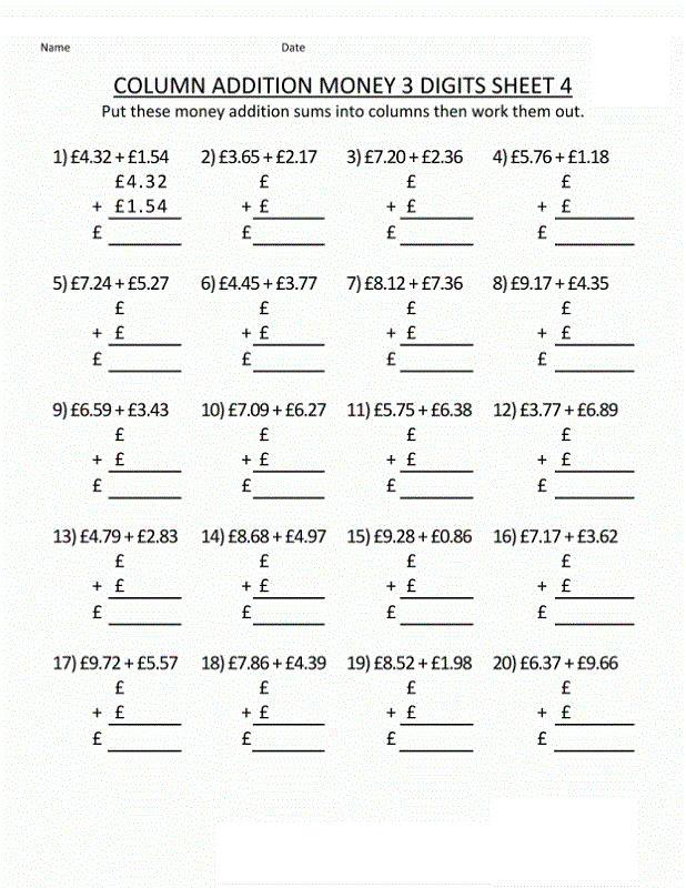 Year 9 Maths Worksheets Printable Addition