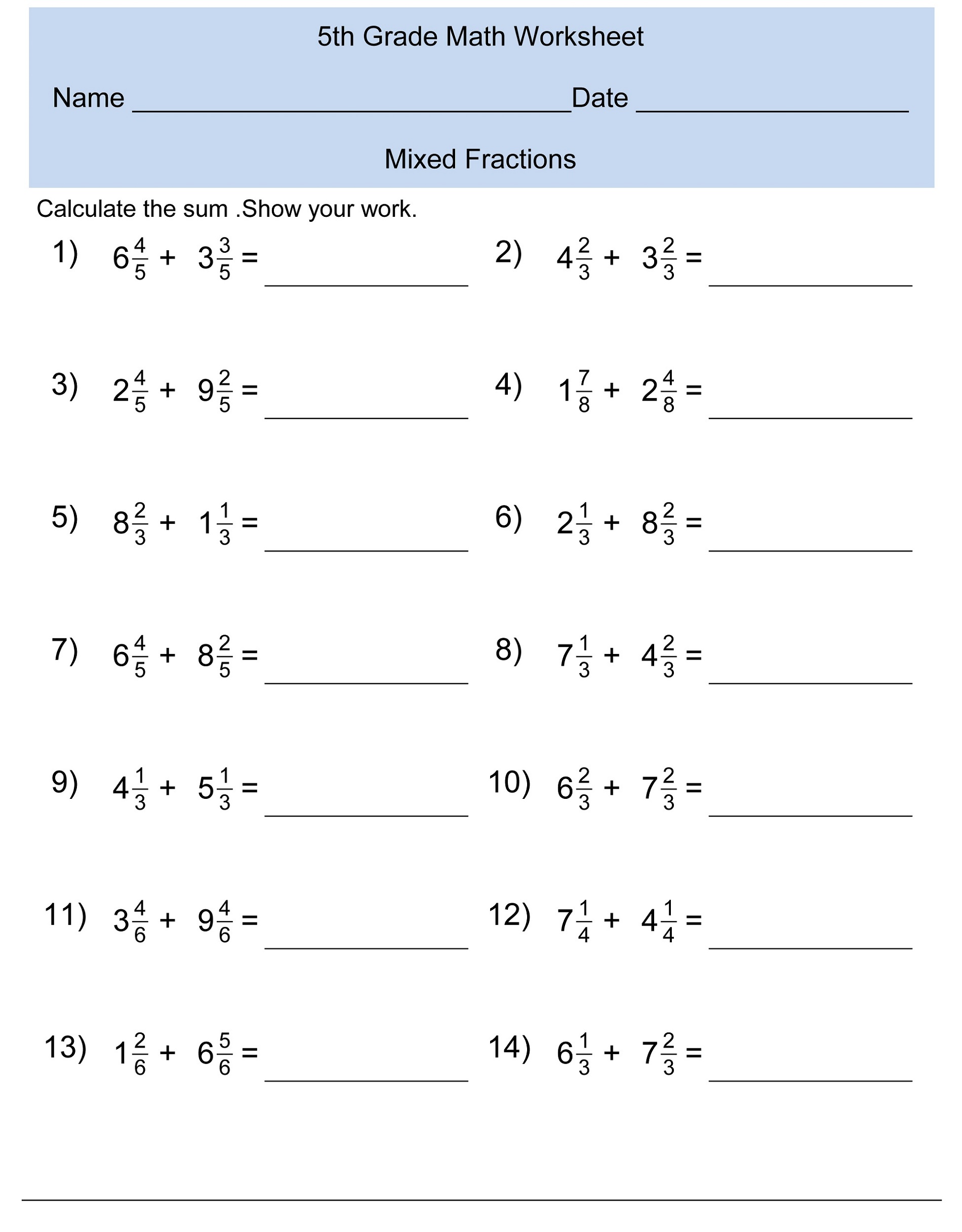 5th-Grade-Math-Worksheets-Mixed-Fraction