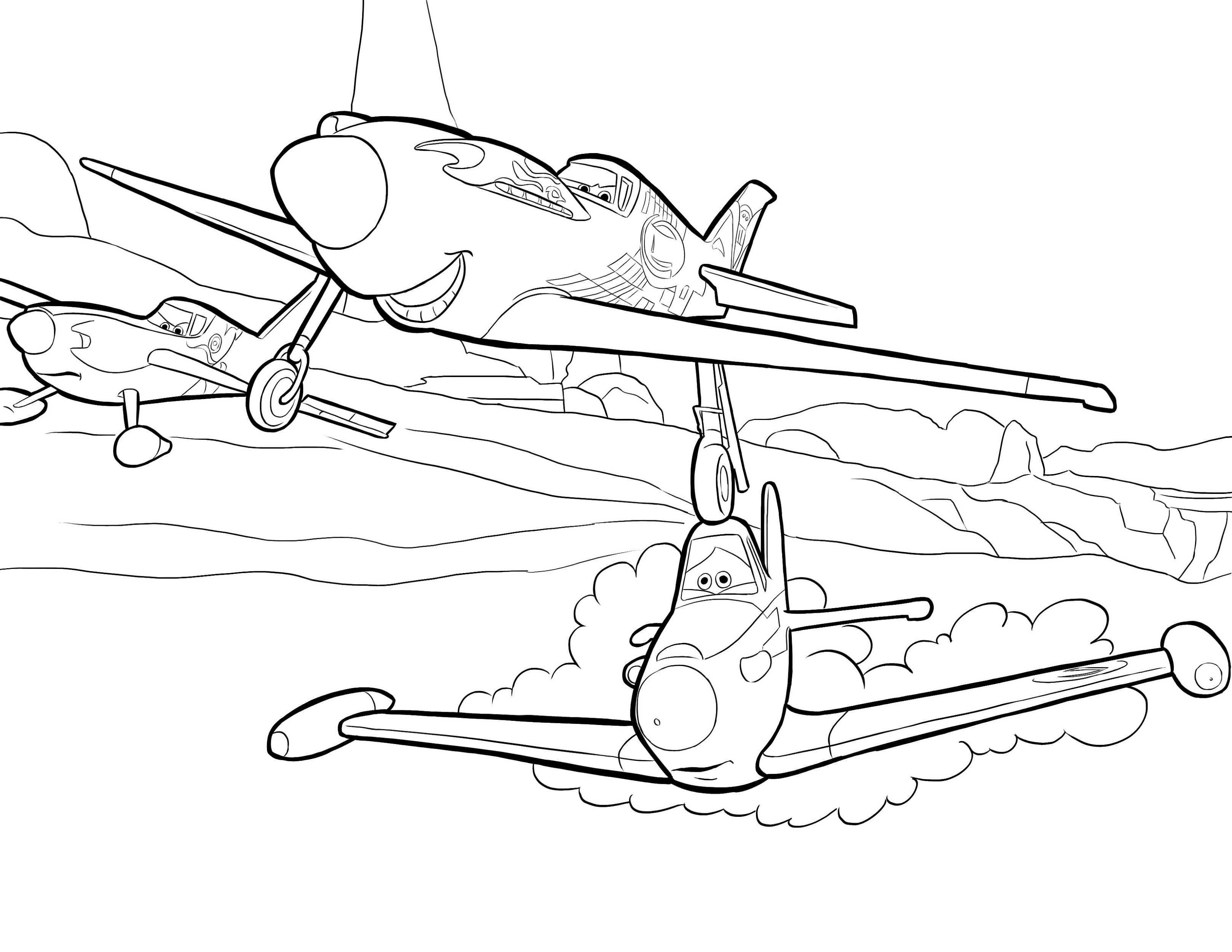 Airplane Coloring Pages Free