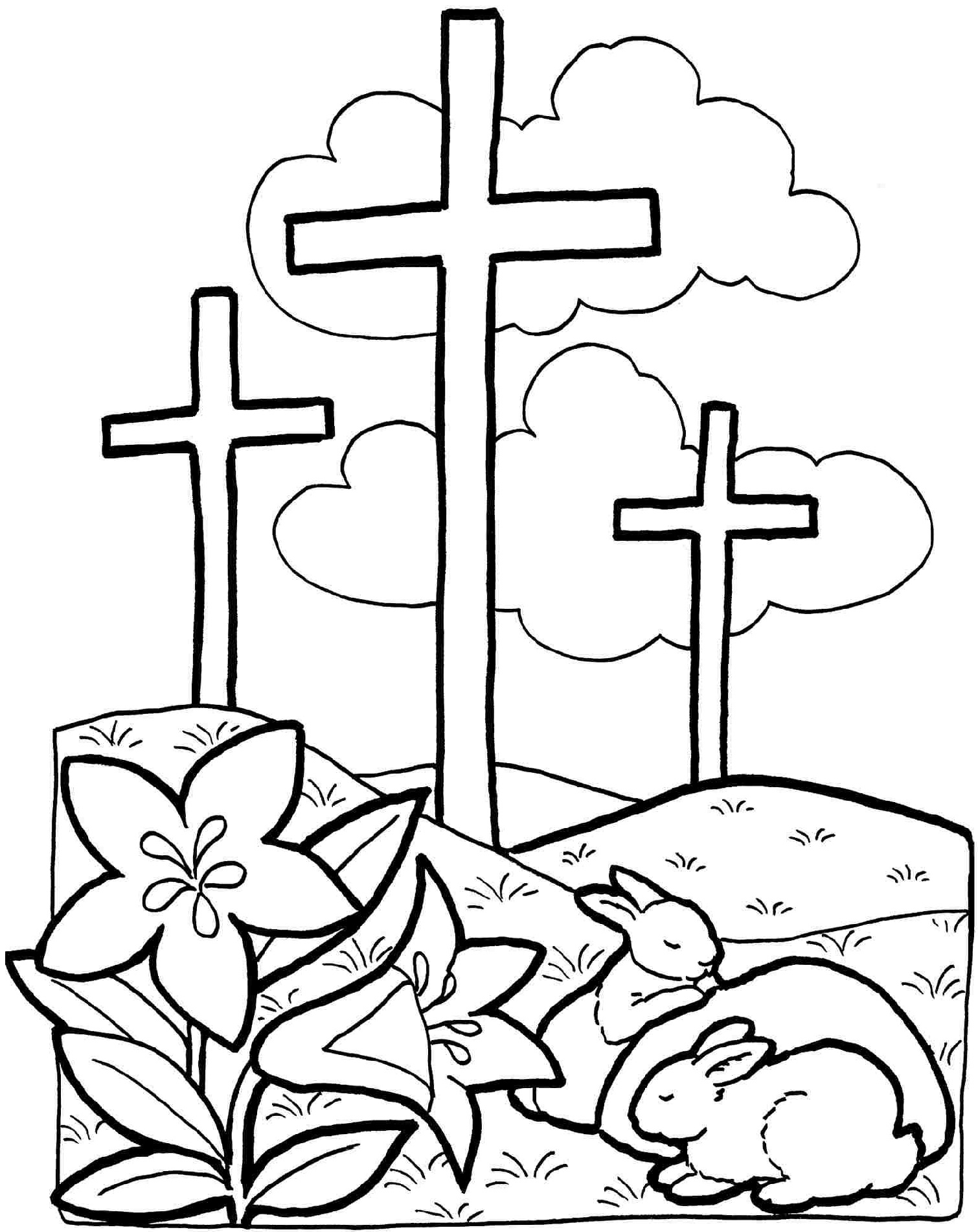 Easter Coloring Pages Religious