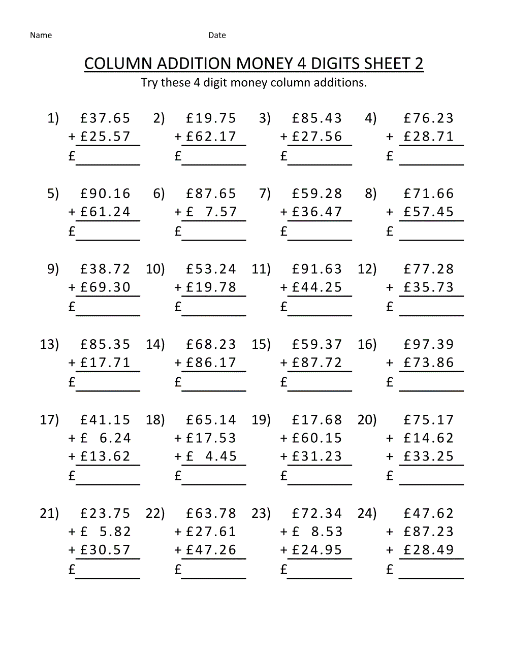 Printables Maths Worksheets Ks2 Addition