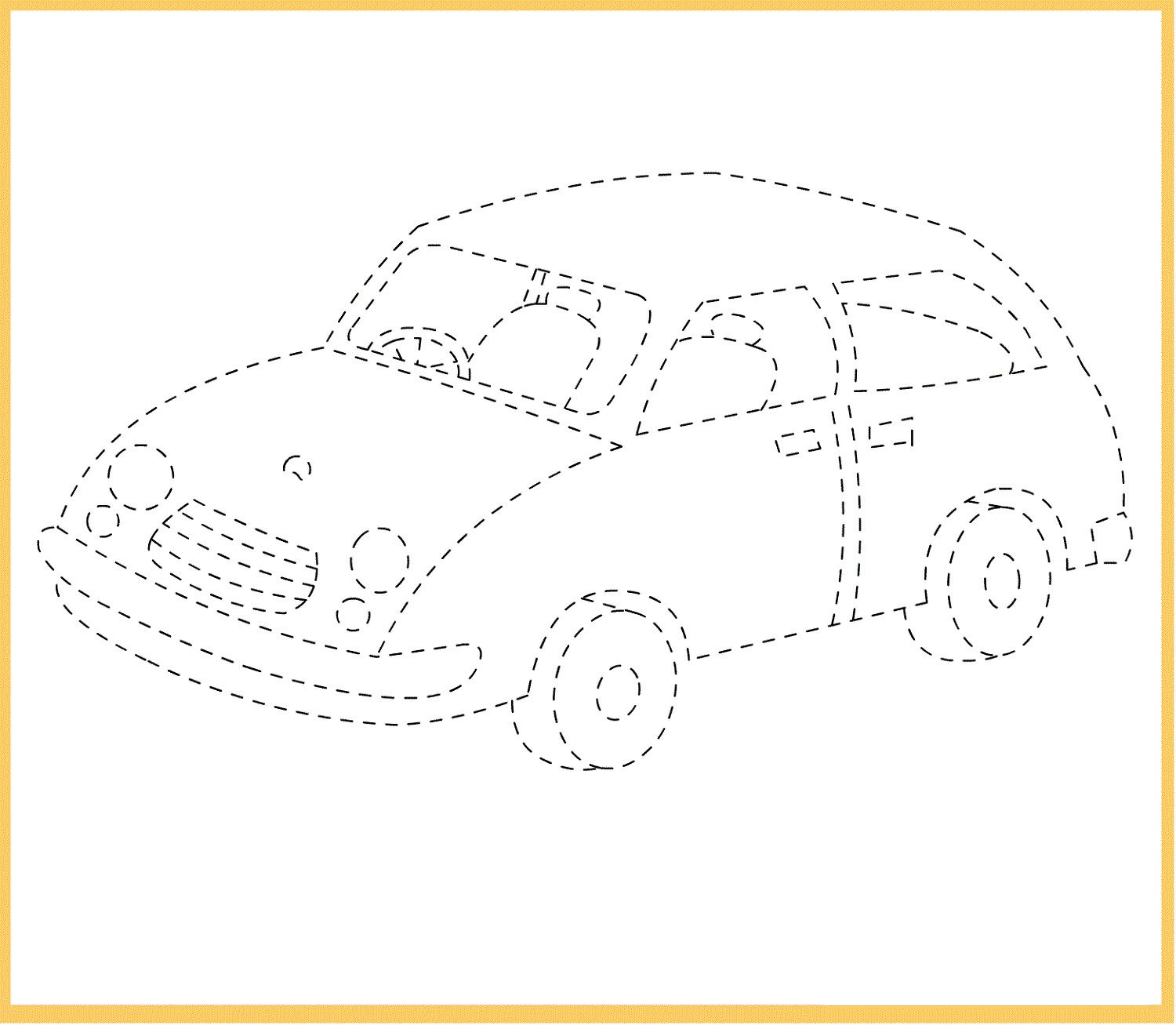 Tracing Activities for Toddlers Car