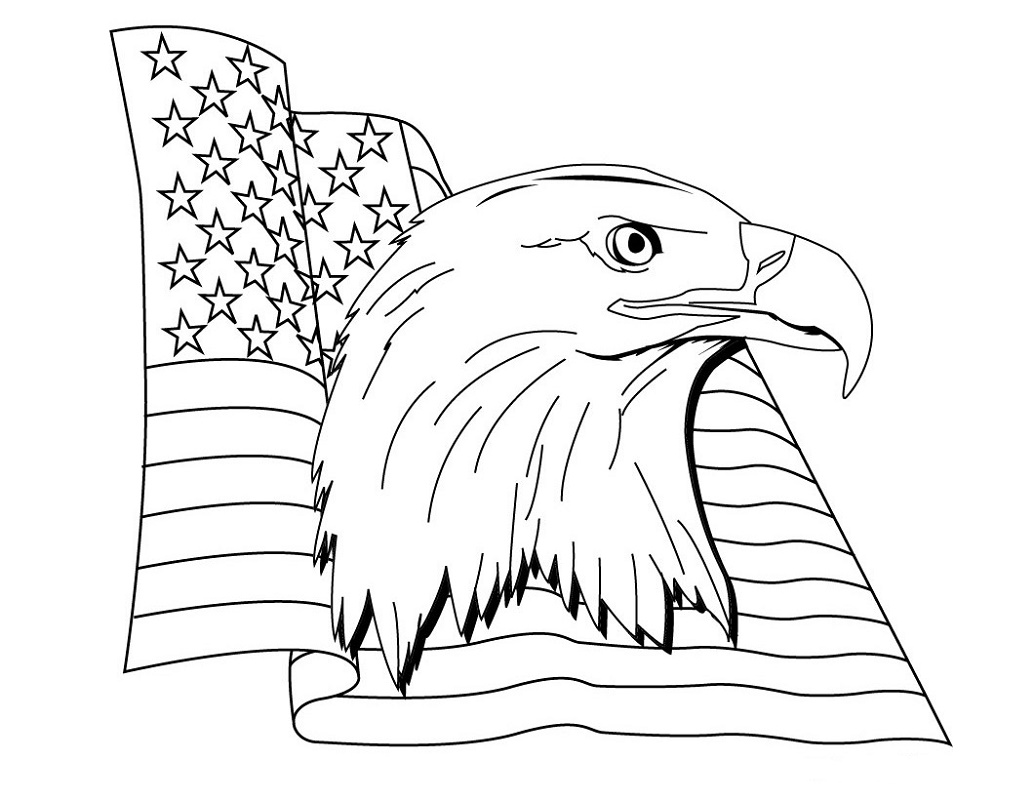 American Flag Coloring Page Patriotic