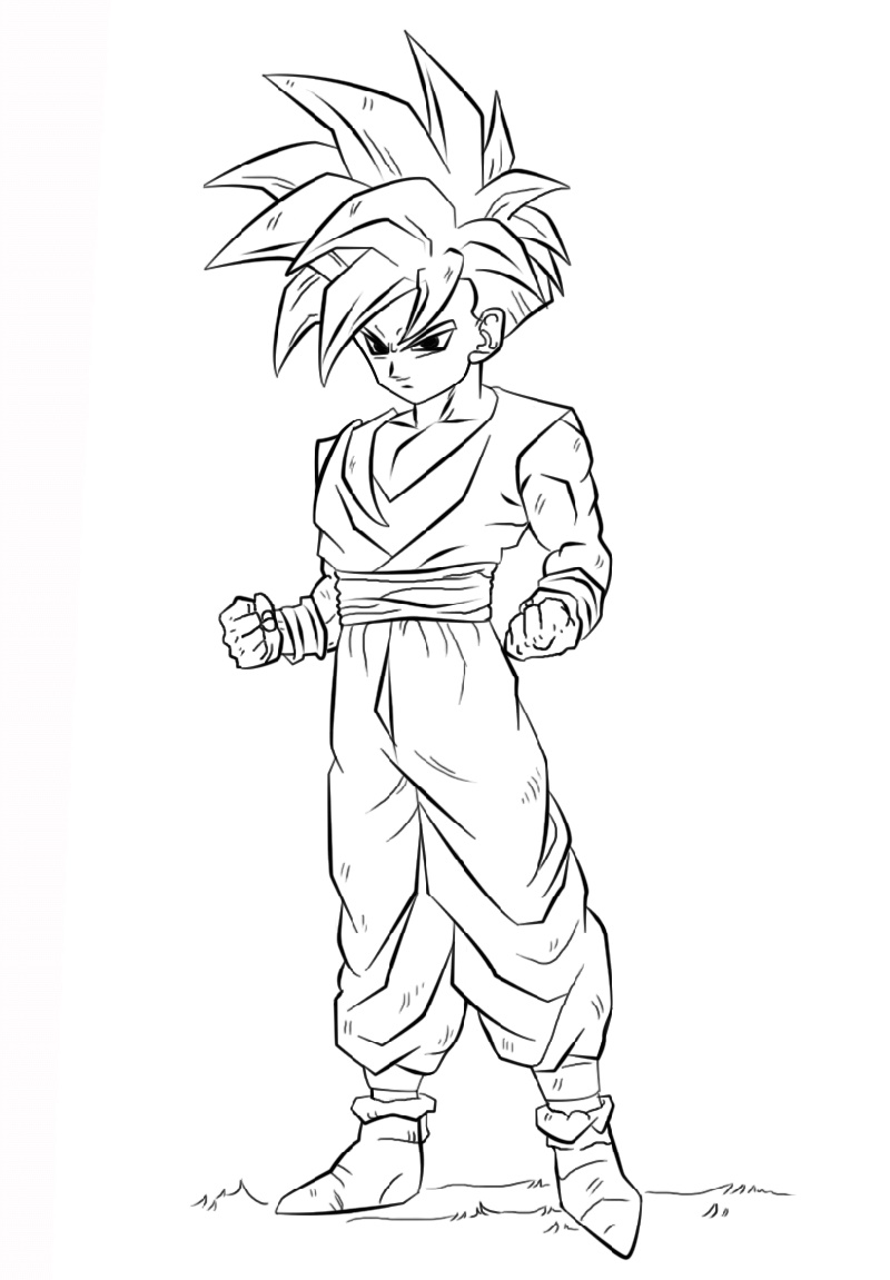 Dragon Ball Z Coloring Pages Gohan
