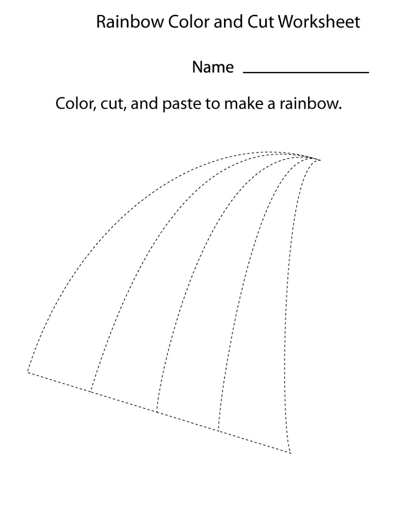 Educational Worksheets For Preschoolers Rainbow