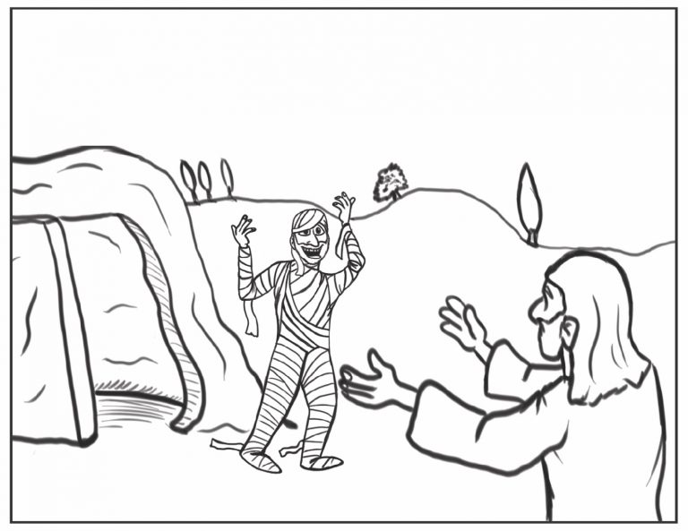 Lazarus Coloring Page | K5 Worksheets