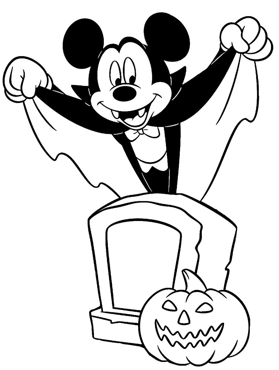 Mickey Mouse Halloween Coloring Pages Mickey Mouse