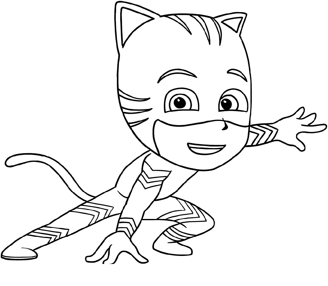 PJ Mask Coloring Pages Catboy