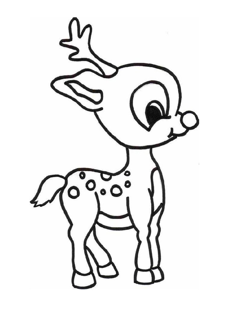 Rudolph Coloring Pages Baby