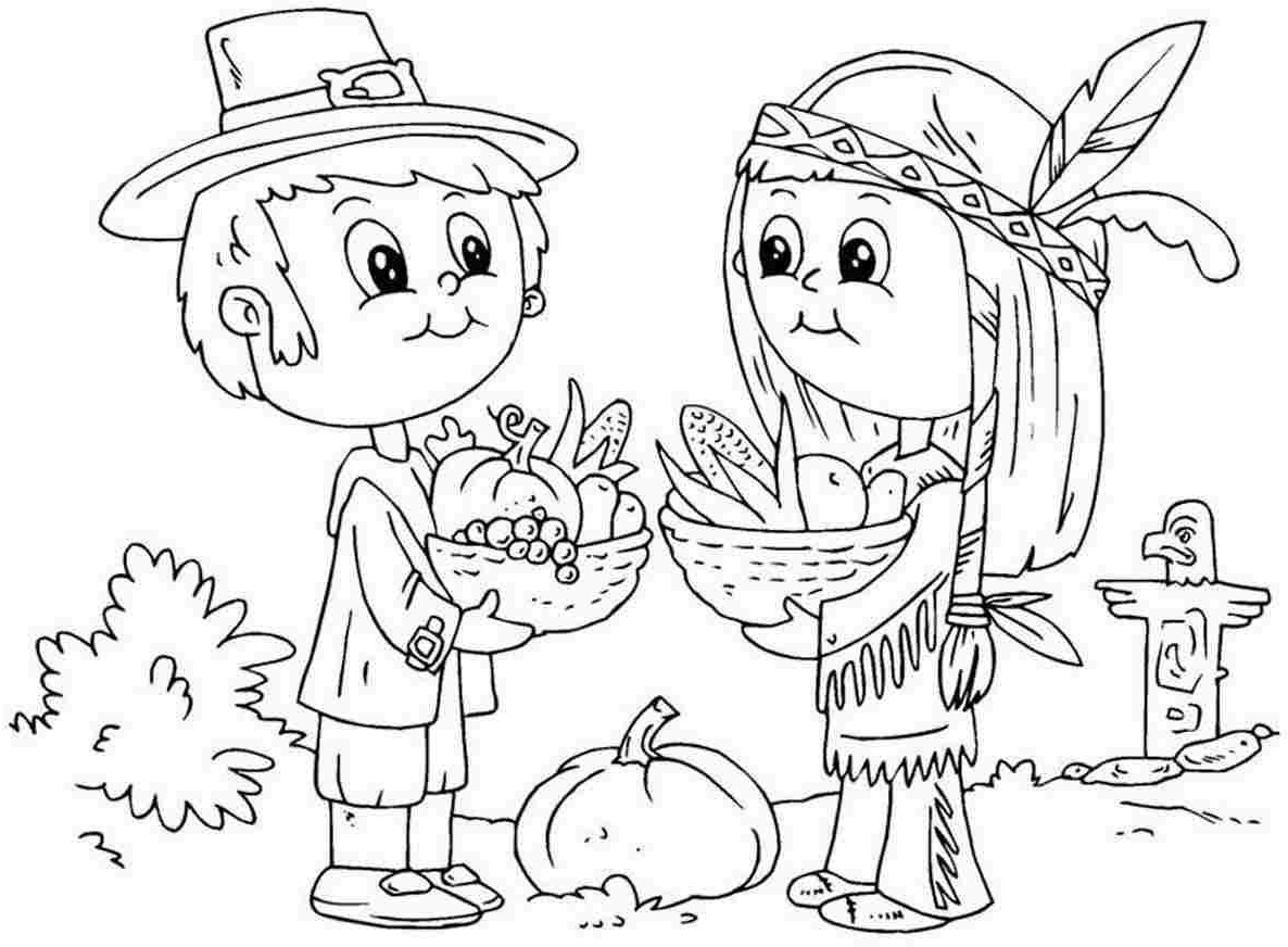 Thanksgiving Coloring Pages Pilgrims