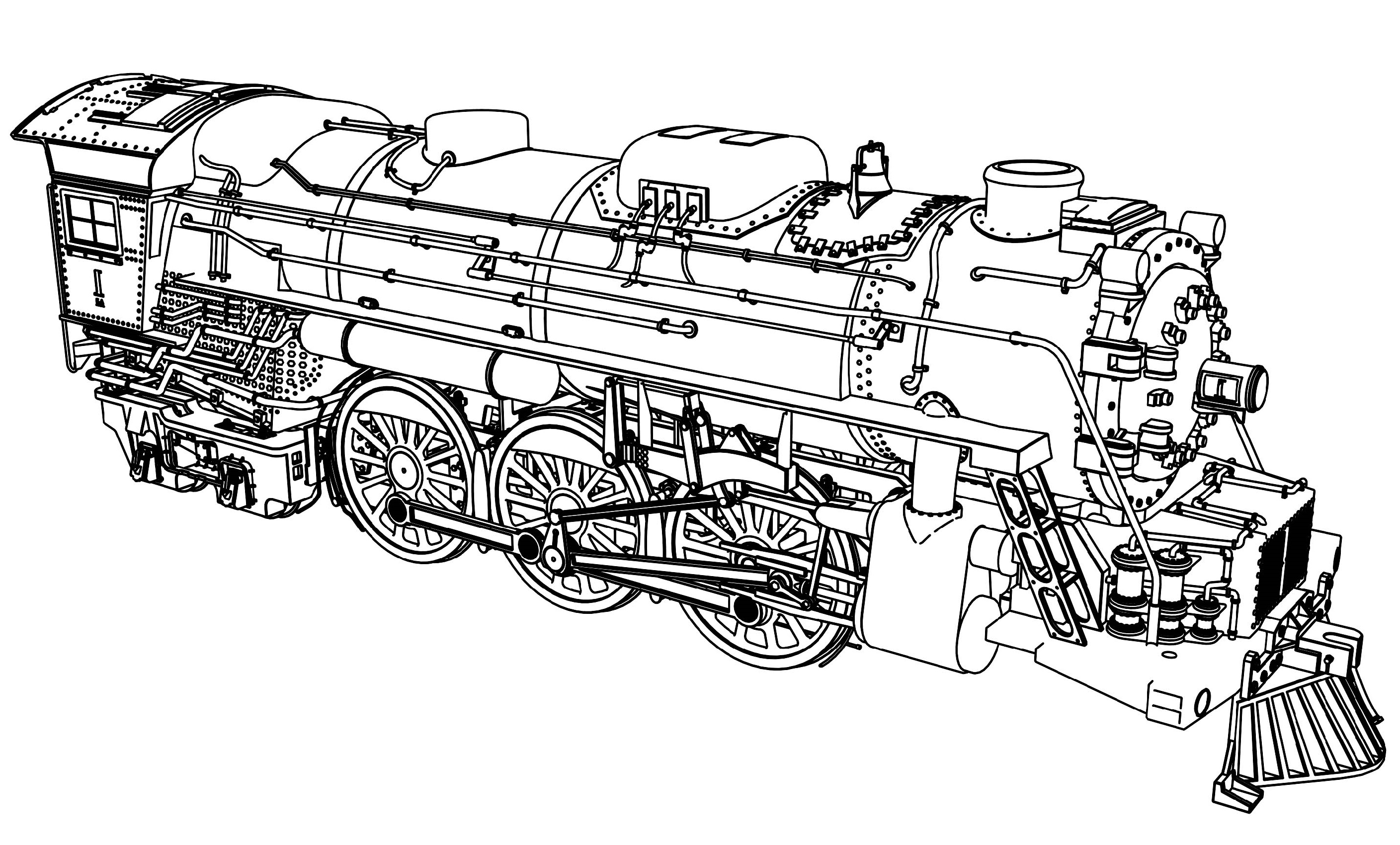 Train Coloring Pages Detailed