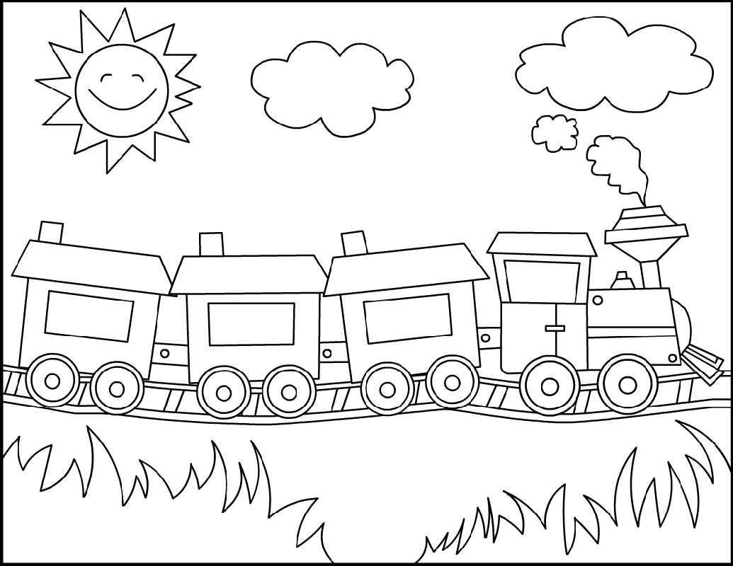 Train Coloring Pages For Kids