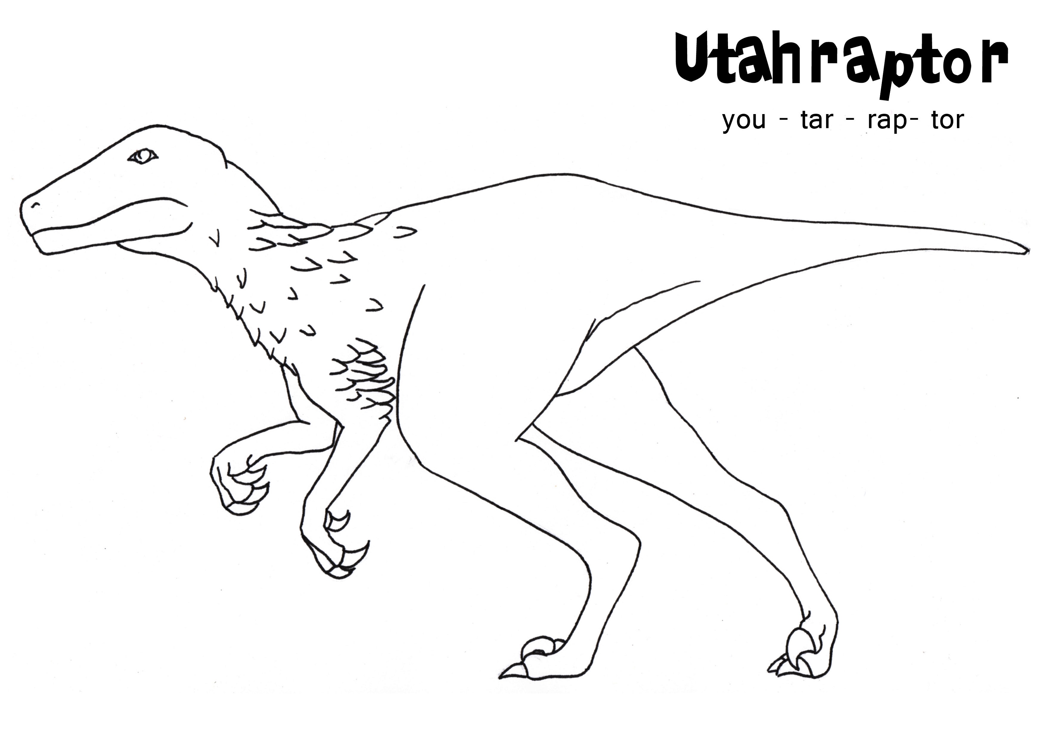 Dinosaur Coloring Utahraptor
