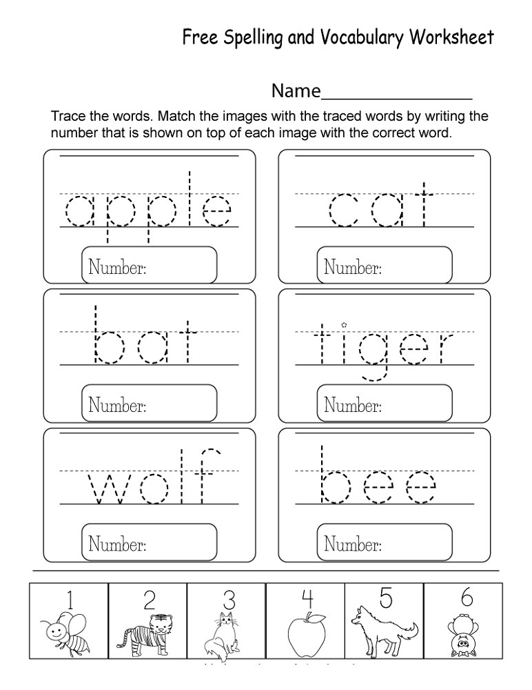 English For Kindergarten Free Worksheet Vocabulary