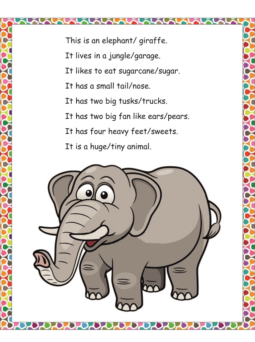 English Worksheets For Children Kindergarten