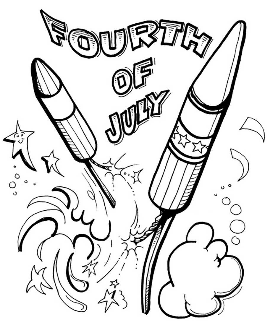 Fourth Of July Coloring Pages Fireworks