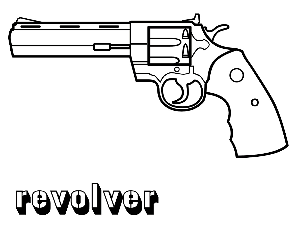 Gun Coloring Pages Military Pistol