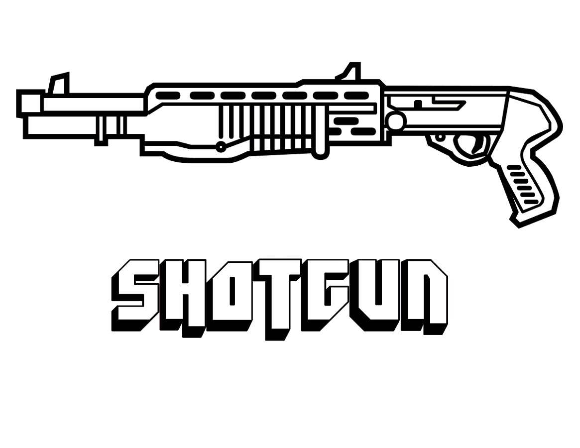Gun Coloring Pages Shotgun