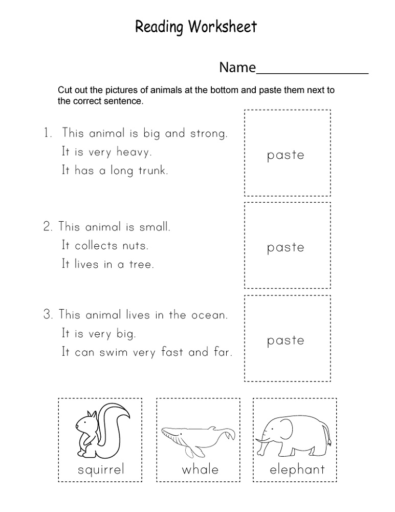 Kindergarten English Worksheets Free Printables Reading