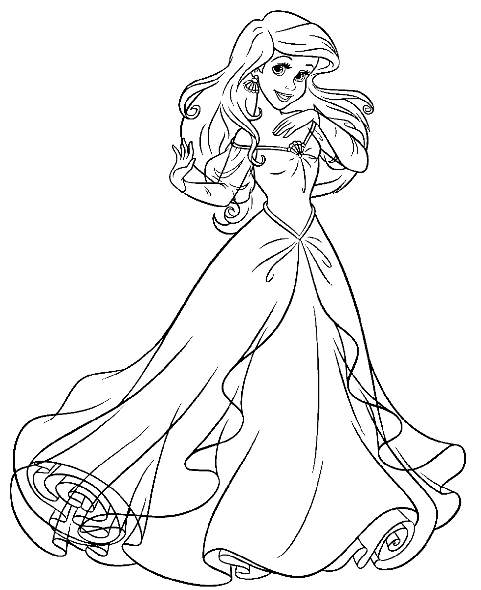 Little Mermaid Coloring Pages Ariel
