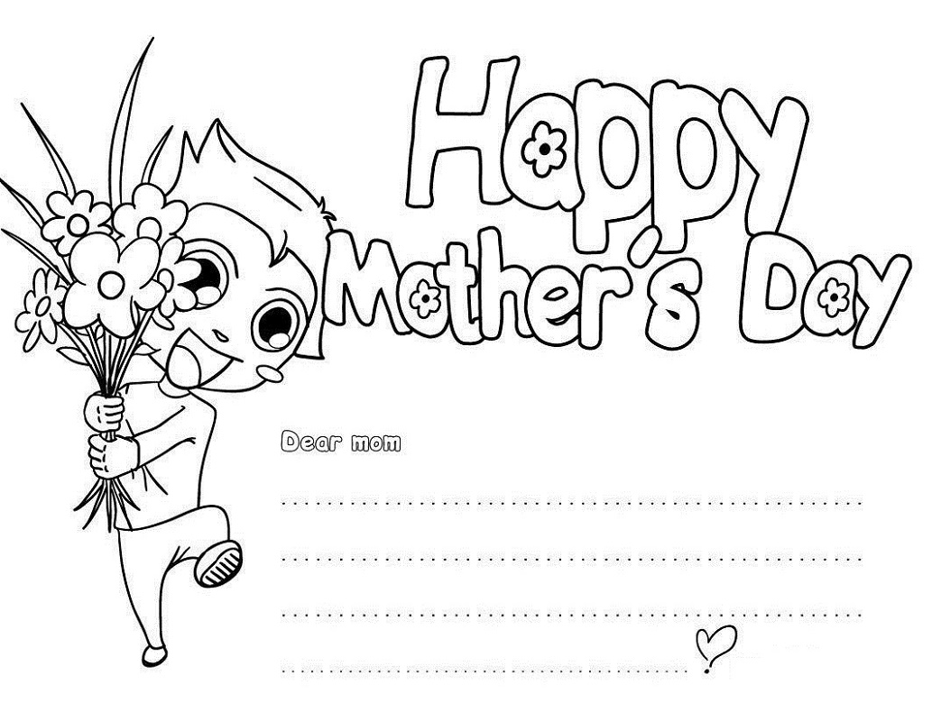 Mothers Day Coloring Pages For Kids