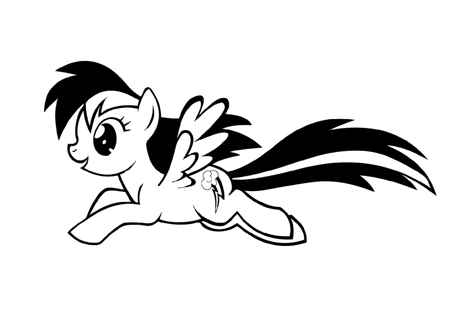 My Little Pony Coloring Pages Rainbow Dash Flying