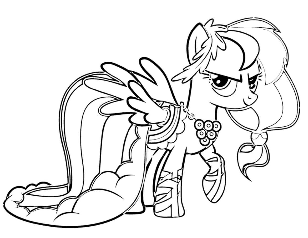 My Little Pony Coloring Pages Rainbow Dash To Print