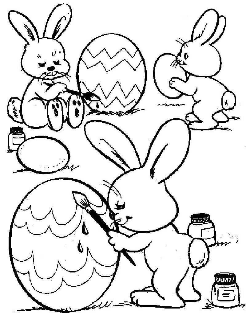 Printable Easter Coloring Pages Bunnies