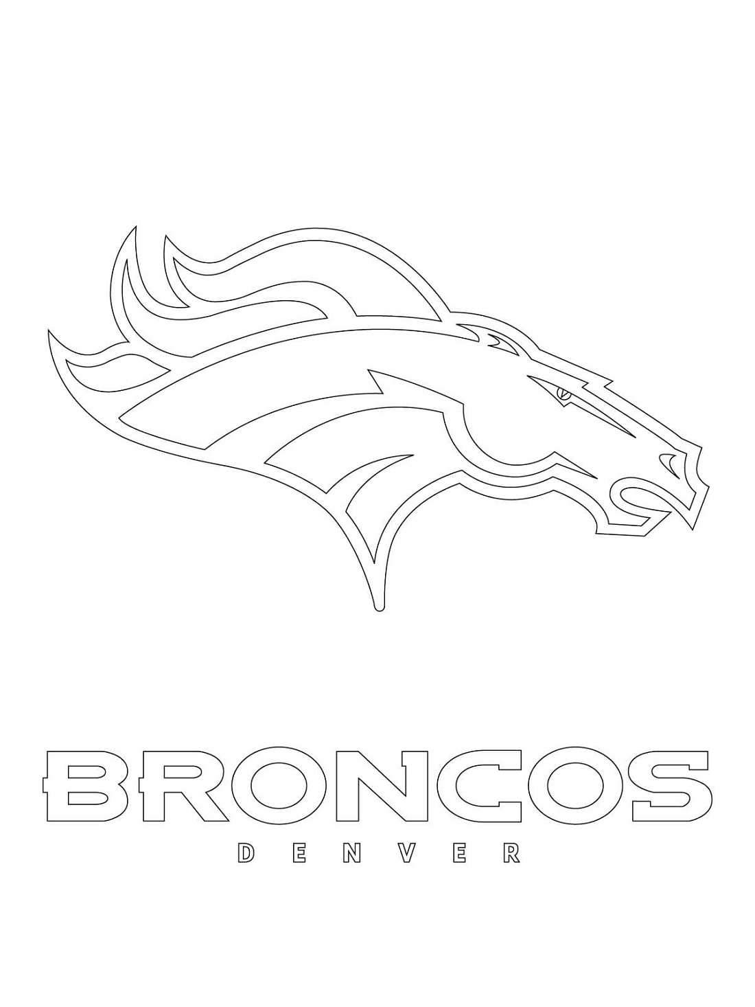 Broncos Coloring Pages Logo