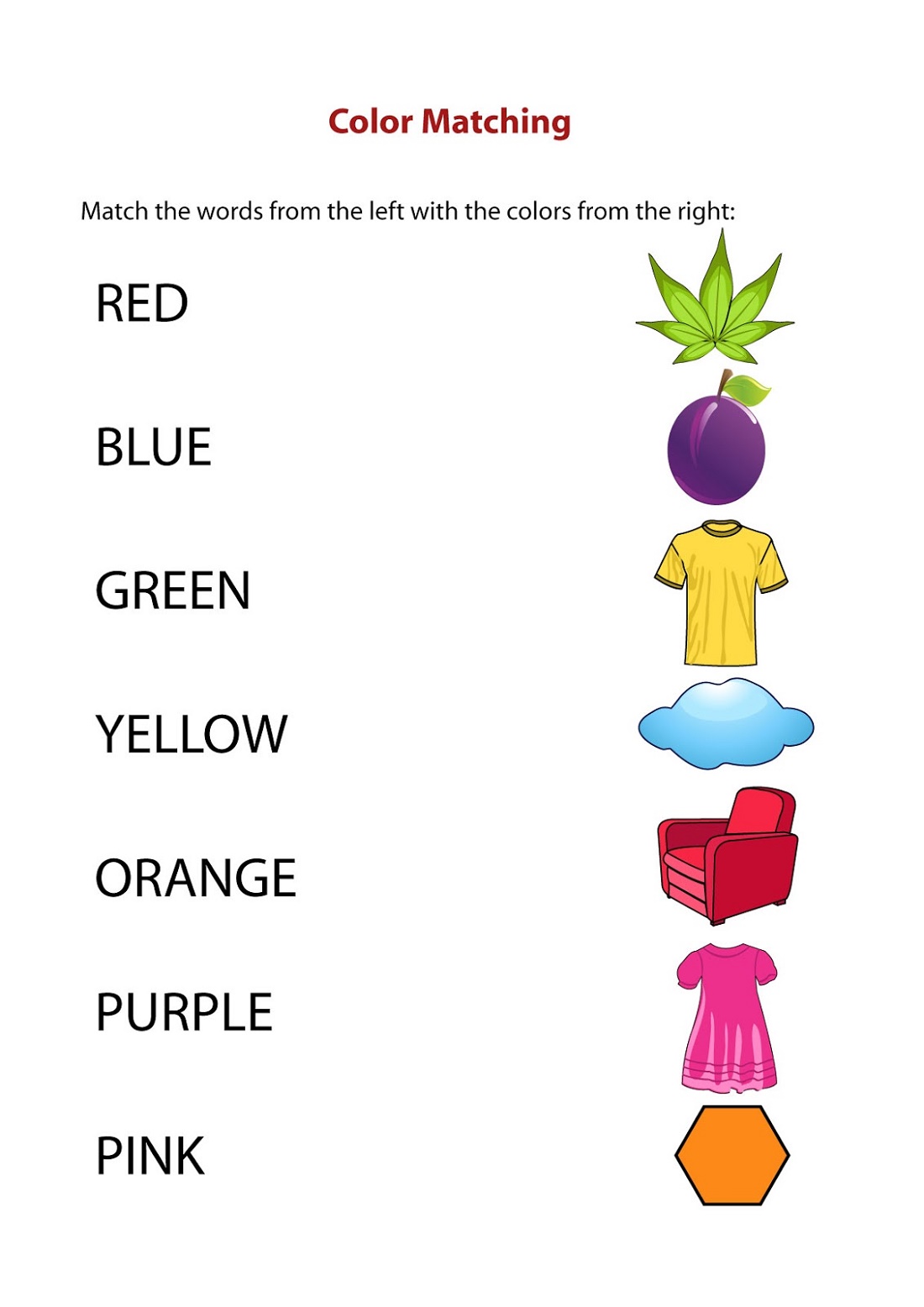 Colors Worksheets For Preschoolers Free Printables Matching