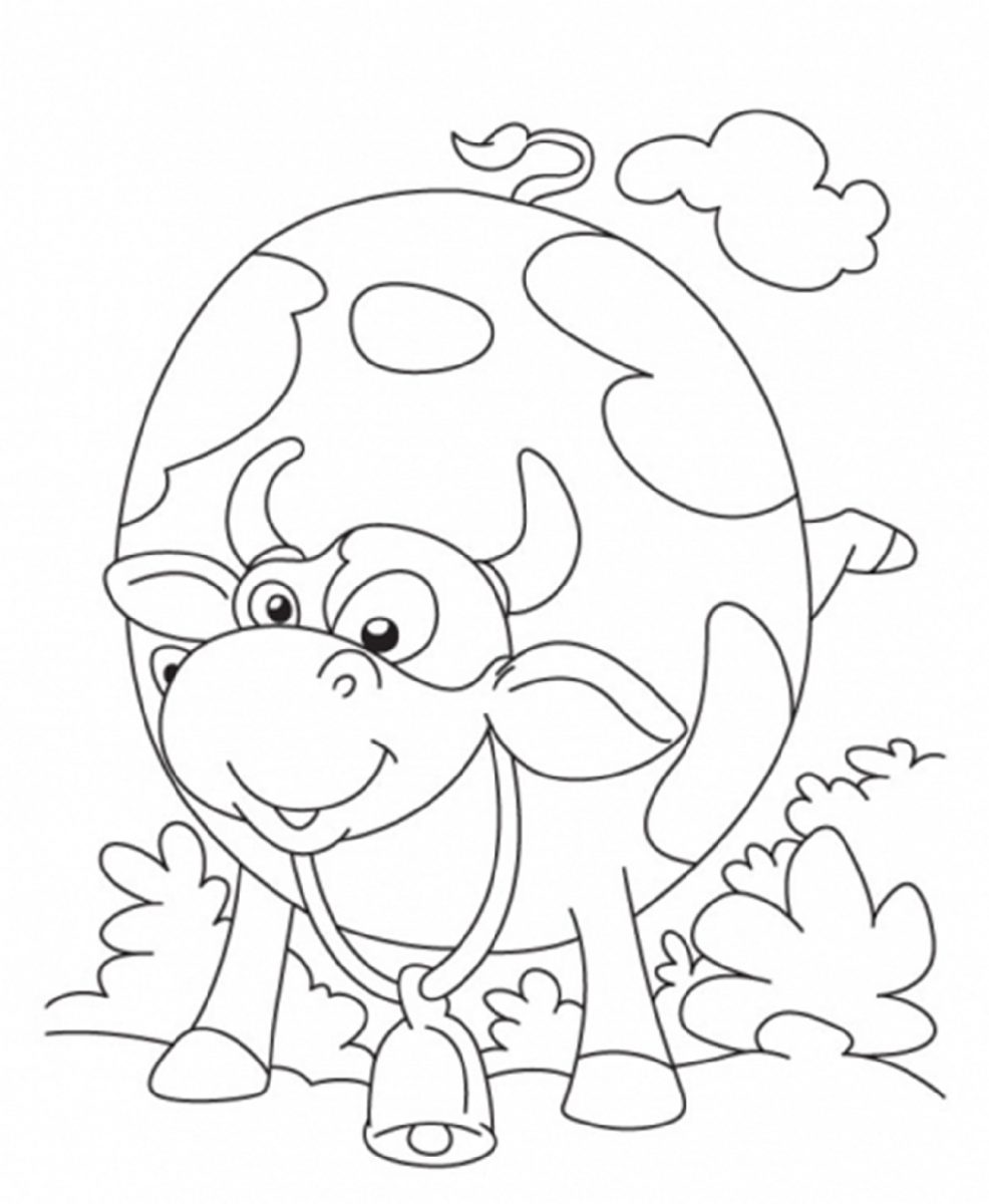 Cow Coloring Pages | K5 Worksheets