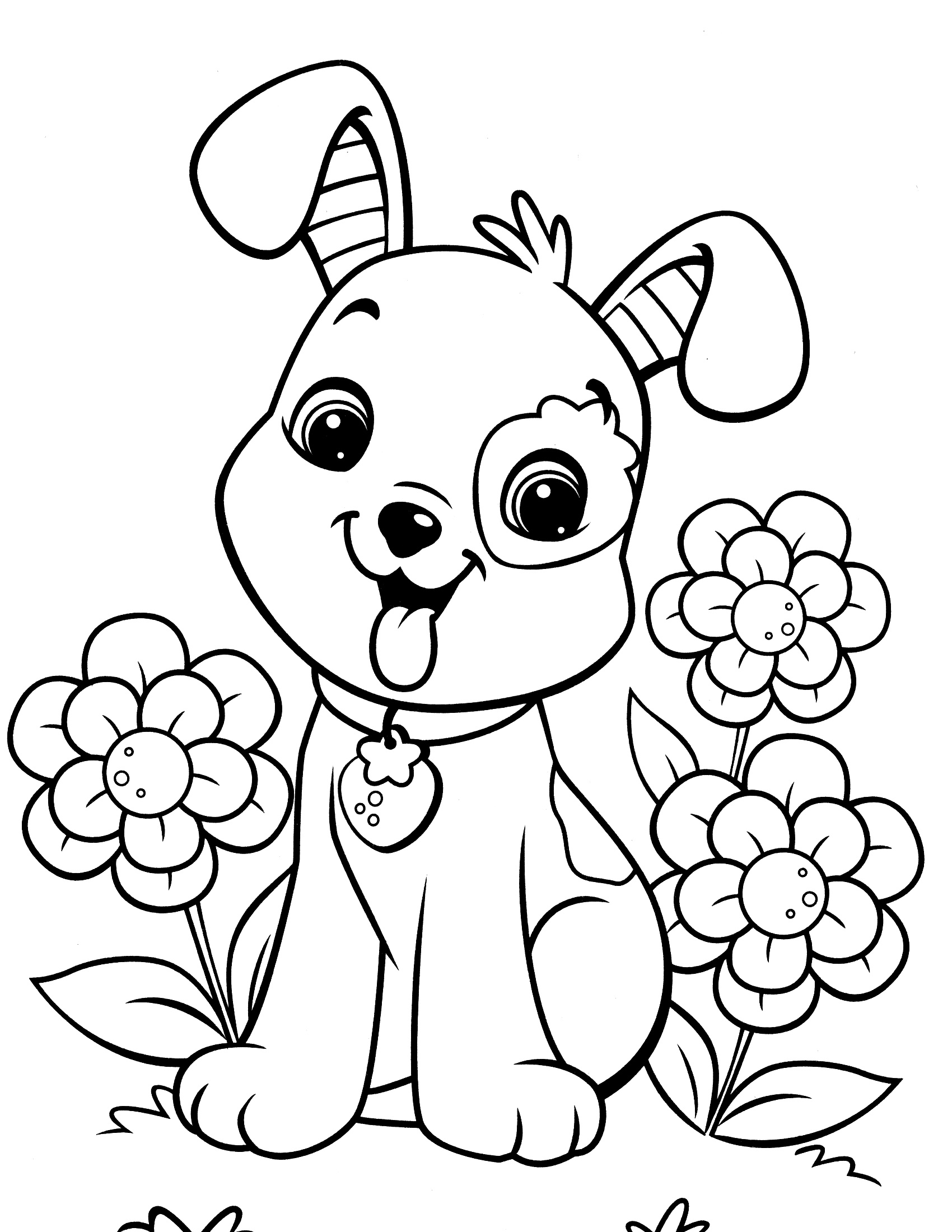 Dog Coloring Pages For Girls