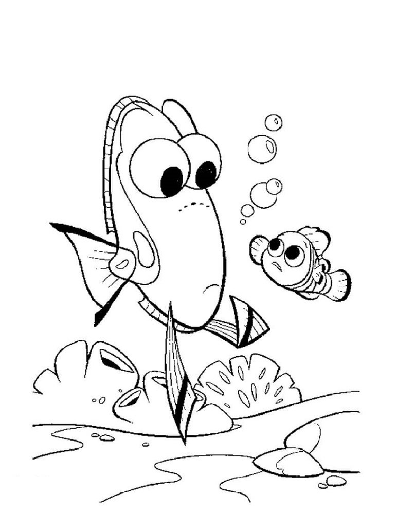 Finding Dory Coloring Pages And Nemo