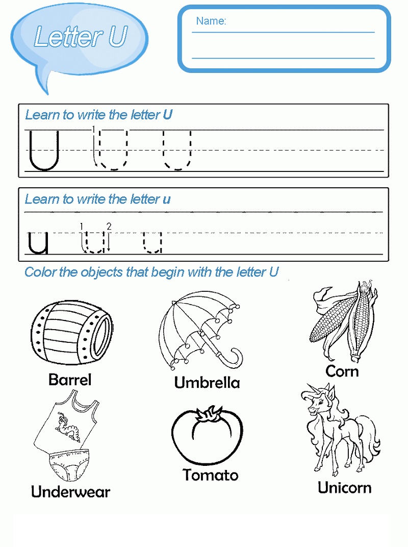 Free Worksheets To Print Letter